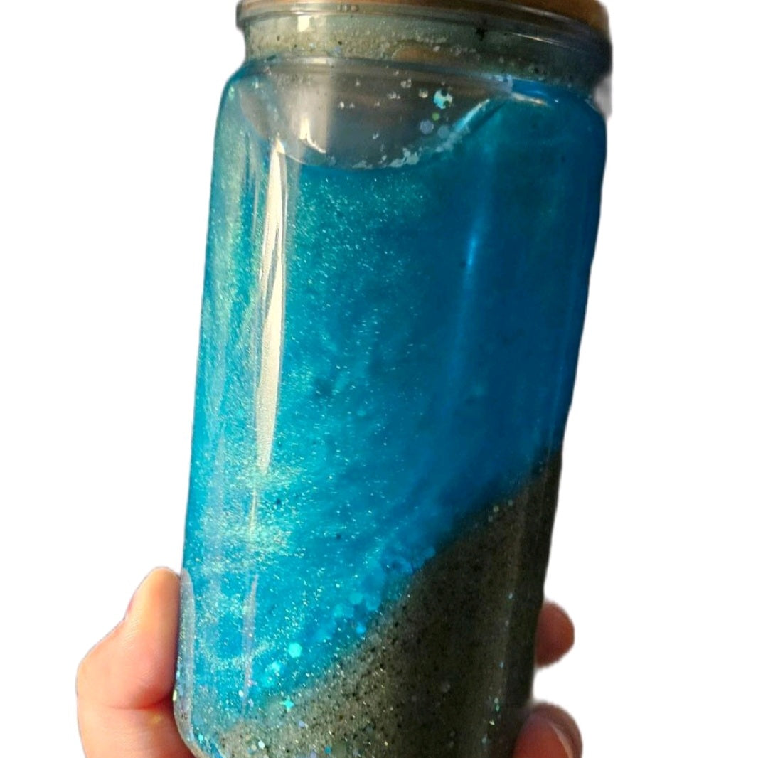 Snowgloble Beach Themed Tumbler